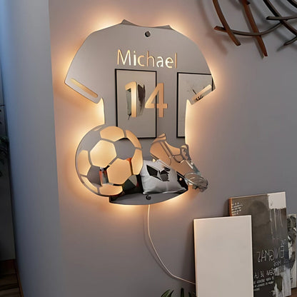 Reflejo de Campeón: Espejo LED Personalizado para Futbolistas